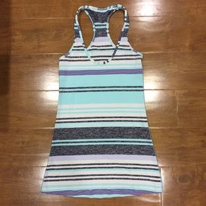 Cool Racerback Stripe/StaticWave/Cadet Blue Size 2
